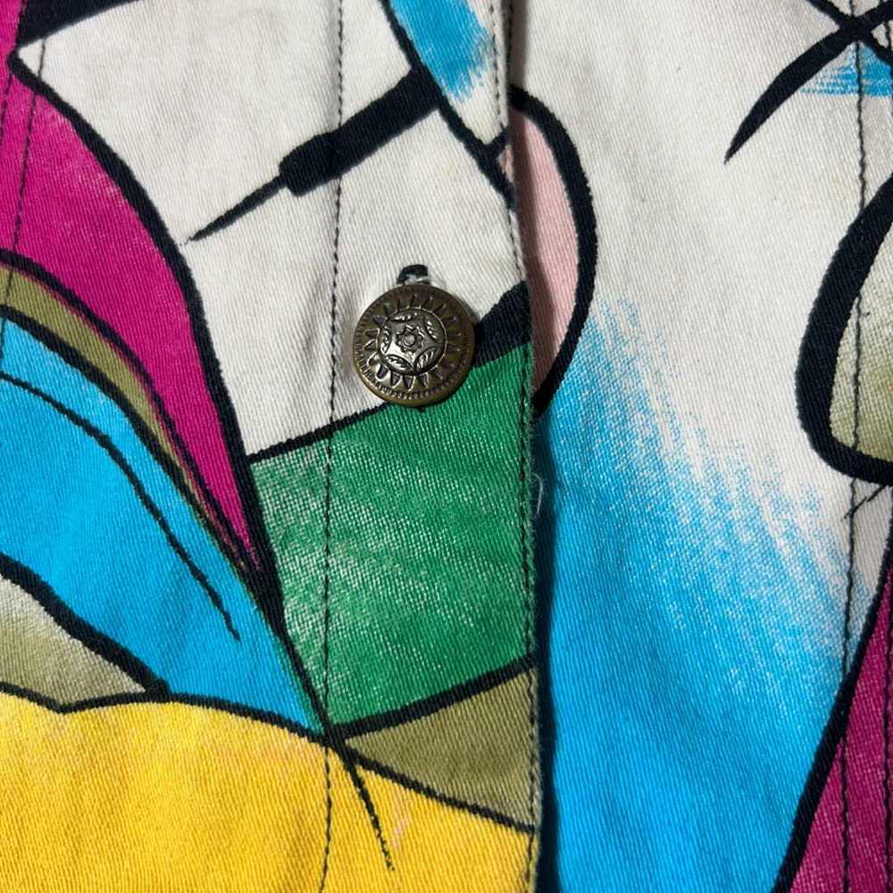 Colorful Kaktus Abstract Print Jacket - Picture 5 of 15
